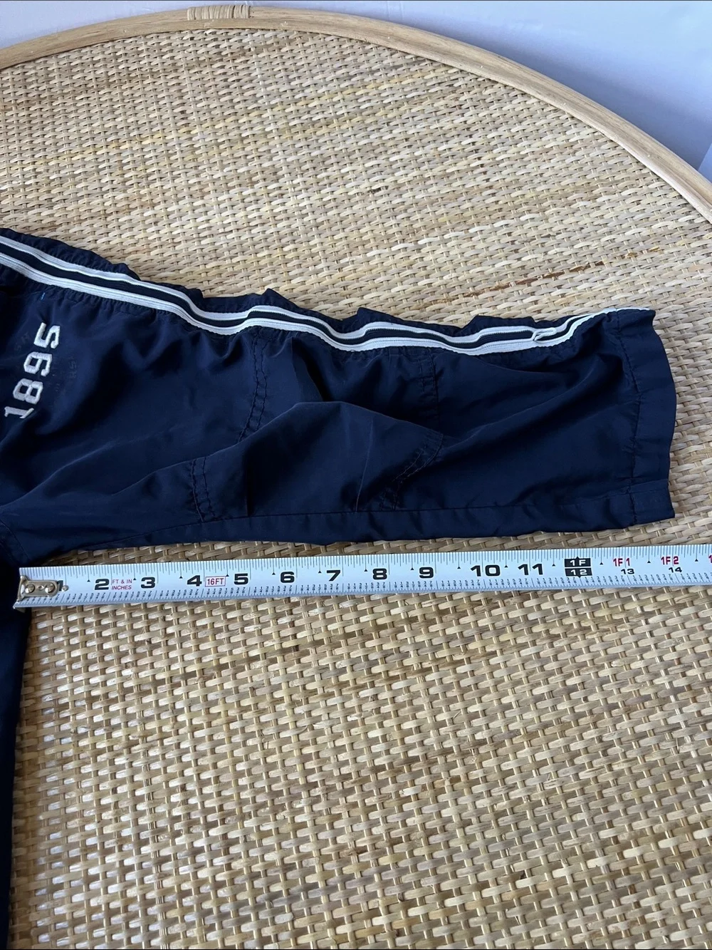 Oshkosh B’Gosh 1895 TrackPants Navy white side Stripe cotton bl lined Boys 3T
